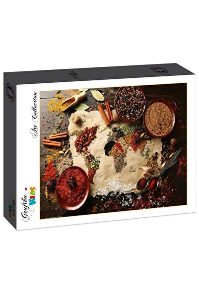 Grafika Kids Puzzle 104 pieces - World map in Spices (Grafika-F-31821)