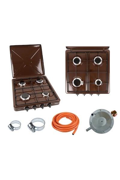 NURGAZ Pachet complet - Aragaz maro cu 4 arzătoare