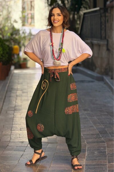 Nevin Kaya Moda Shalwar african kaki cu model