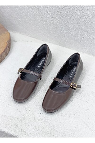 NUR KARACA 115 Y-052 PANTOFI DE DAMĂ CU CATARAMĂ ȘI BĂȚĂNĂ DE balerini CM