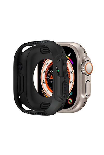 Forzacase IOS Watch Ultra / Ultra 2 49mm ile uyumlu Önü Açık Armor Silikon TP...