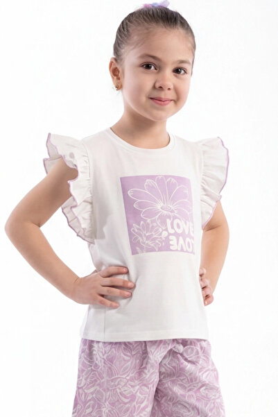 BABY SPORT Set de vară pentru fete, tricou și pantaloni scurți din bumbac cu ...
