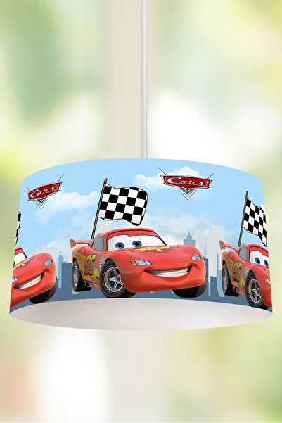 Allians Çocuklar İçin Renkli Şimşek McQueen Sarkıt Avize, Eğlenceli ve Işıltı...