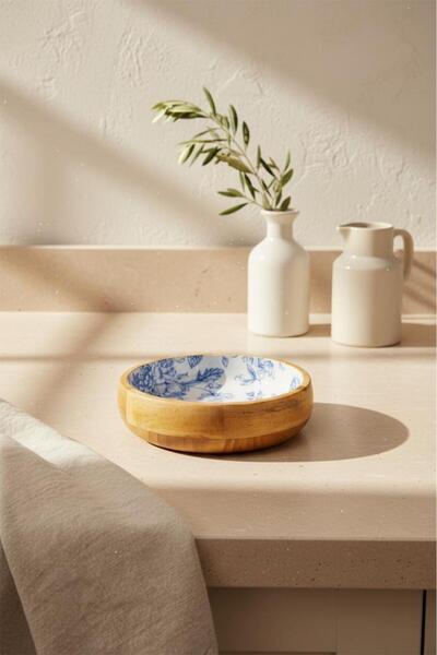 Bambum Gura - Shallow Bowl Rose Small Made of Mango Wood