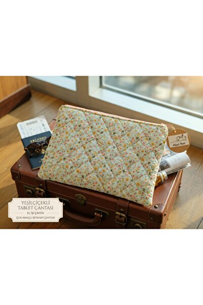 GenelTedarik Tablet Bag Multi-Purpose Travel Bag Fabric Handiwork Bag
