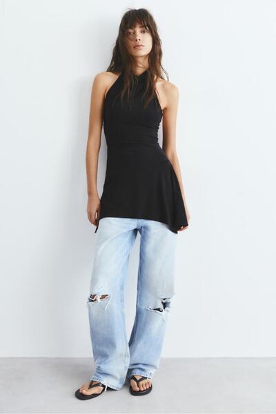 Pull & Bear Kısa halter elbise