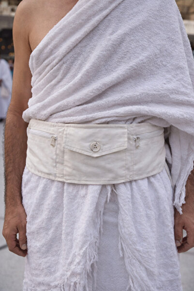 Yena Tekstil Hac Umre İhram Kemeri Cepli Fermuarlı Para Kemeri