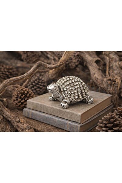 Hd Marketim Taşlı Mini Kaplumbağa Biblo Gri – Dekoratif Masa Süsü Ofis Masa D...