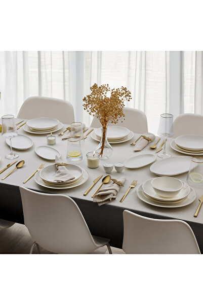 EVALIZA Elegant Gold 30 Parça 6 Kişilik Yemek Takımı