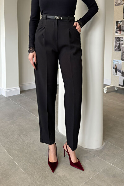 MAGARDE Premium New Season Belt Pack Carrot Pants - Black