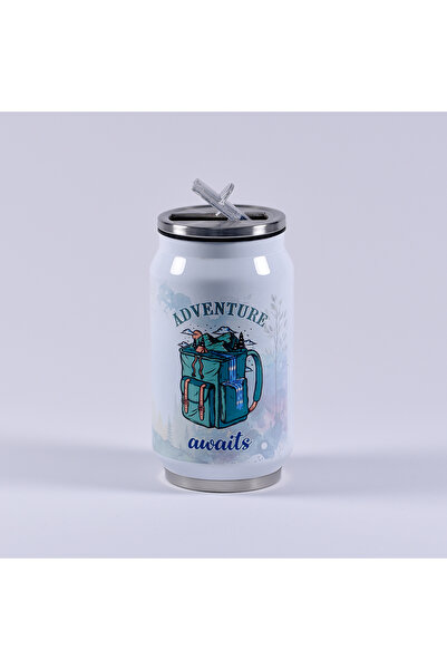 Antok Art Thermos with metal insulated straw 250 ml - Adventure Awaits