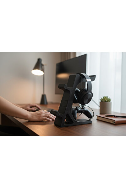 Objex Studio PlayStation Kulaklık ve 2 Kol Standı – PS4 PS5 Controller Tutucu...