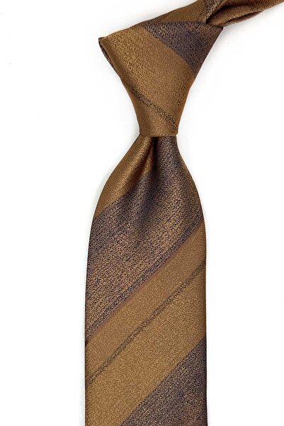 Kravatkolik Κίτρινο - Ναυτικό μπλε με μοτίβο ρίγες και μαντήλι, κλασική γραβά...