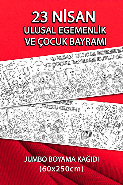 BiWini Jumbo 23 Nisan Dev boyama Kağıdı 60cm x 250cm