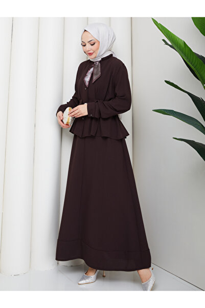 EFSUN MODA Yakasi Fulari Belt Piece Skirt Suit Women's Test Suit