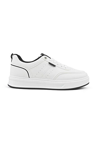 Tmall Men's sports shoes, made of -friendly leather, B4068, White with Black