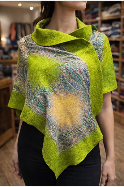 Perdecizade Değirmi Series Silk & Felt Shawl / R Table Runner Değirmi Series