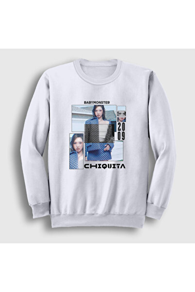 Presmono Unisex White Poster Chiquita Babymonster Baby Monster Sweatshirt 609...