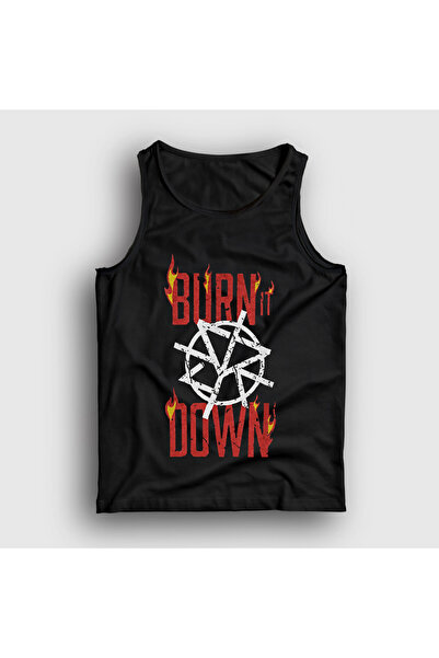 Presmono Unisex crna majica bez rukava Burn It Down WWE Seth Rollins 606318tt