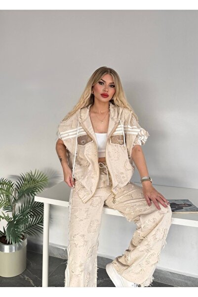 RED WOMAN FASHİON مرصّع بالأحجار مجموعة تحتوي على بغطاء رأس شريطًا