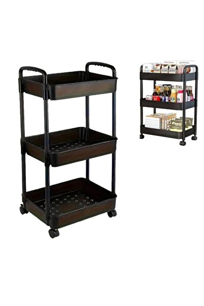 zola 3 shelves for kitchen, furniture, plastic, black