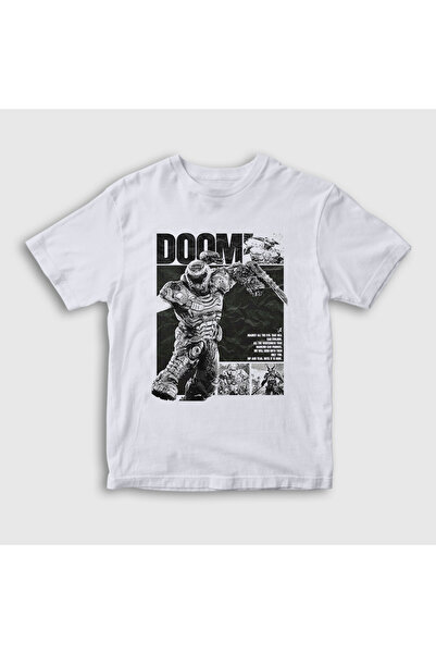 Presmono Unisex Kids White Doom Slayer Doom the Dark Ages T-Shirt 606692Tt