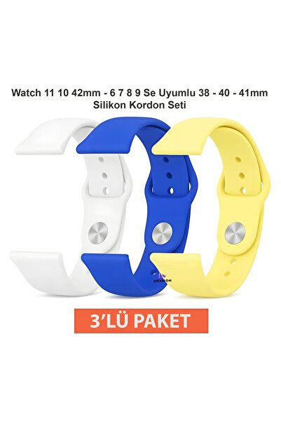 Dexmon Watch 11 10 9 8 7 6 Se Compatible 38 40 41 42mm Silicone Strap Set 3-P...