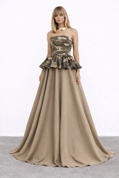 UNTIMELY Strapless Ruffled Top & Maxi Full Circle Skirt Top & Bottom Set