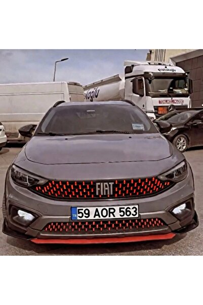 İŞCAN MOTOR Egea Cross Ön Panjur Sticker Etiket Parlak Kırmızı