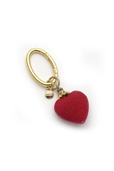 Mon Reve Scarlet Heart Gold Plated Heart Charm Bag Accessory