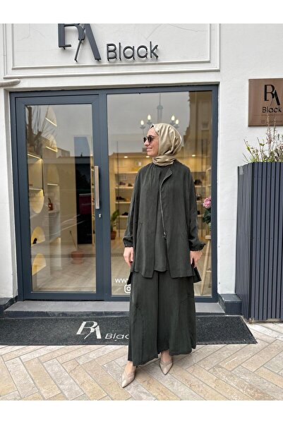 MissWhence 39208 Patterned Women's Suit Green