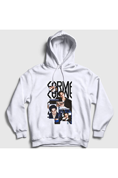 Presmono Hanorac unisex alb Karma Bang Chan BangChan Stray Kids cu glugă 6071...