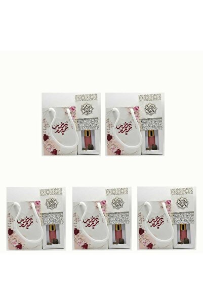 falaltyebeen توزيعات عيد – 5 علب ربع تولة مسك رمان مع كسرات عود + 5 أكياس توز...