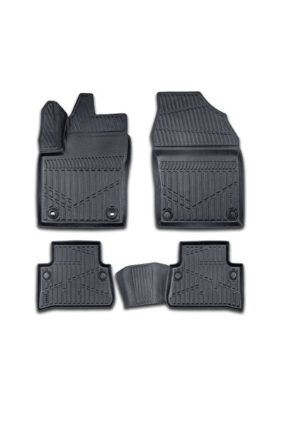 DELUXETUNING Set covorașe de cauciuc pentru Toyota C-HR 2023, formă de tavă 3D