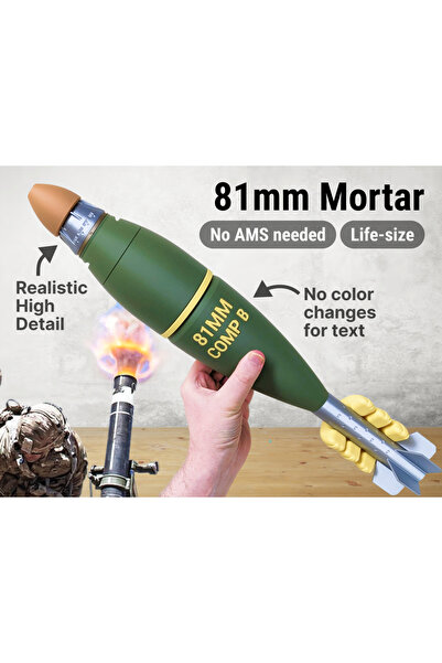 Titrek Toys 81mm Havan Topu Mermisi - 81mm Mortar Shell (Replika Maket)
