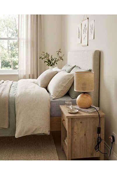 QAWAFIL HOME ابجورة كروية بارتفاع 27 سم بتصميم خشبي بتفاصيل طبيعية تناسب الدي...