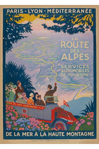 Grafika Puzzle 500 pieces - Roger Broders: La Route des Alpes, 1920 (Graphic-...