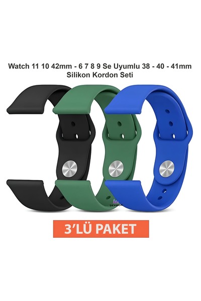 Dexmon Watch 11 10 9 8 7 6 Se Compatible 38 40 41 42mm Silicone Strap Set 3-P...