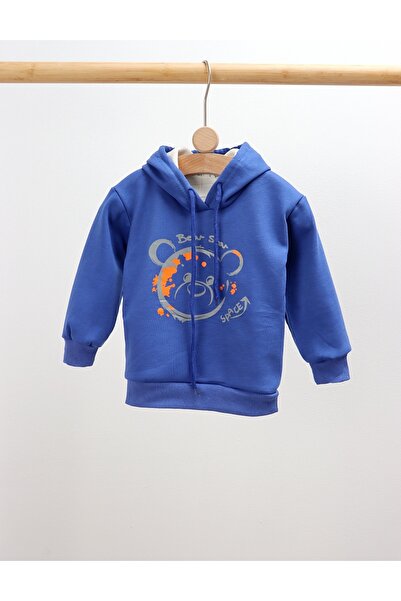 MiniKids Bear Star sweatshirt, blue