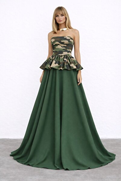 UNTIMELY Strapless Ruffled Top & Maxi Full Circle Skirt Top & Bottom Set