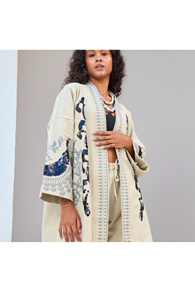 İthal Ekru işlemeli limon