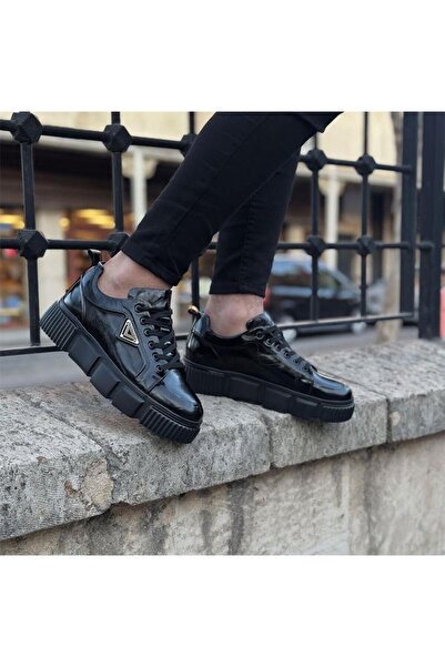 Parlak Tasarım Harikası Hakiki Deri İthal Taban Sneakers