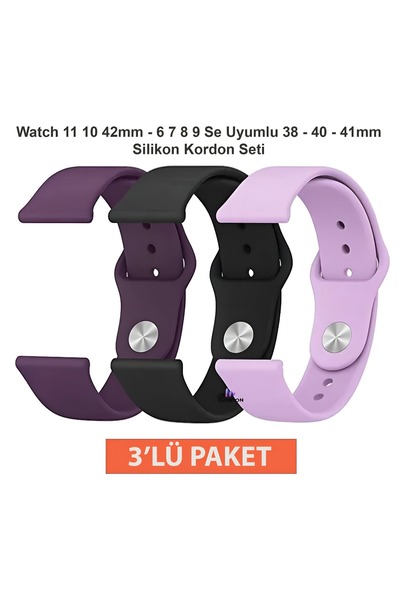 Dexmon Watch 11 10 9 8 7 6 Se Compatible 38 40 41 42mm Silicone Strap Set 3-P...