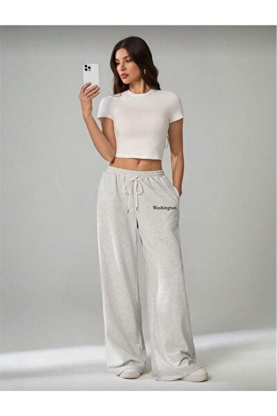 Le Vion Women's Wide-Leg Sweatpants Oversized Comfortable Fit High Waist Casu...