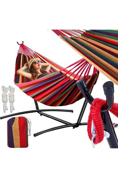 zola Αιώρα κήπου με μεταλλική βάση, 185x80 cm, 150 kg, ατσάλινος σκελετός, 26...