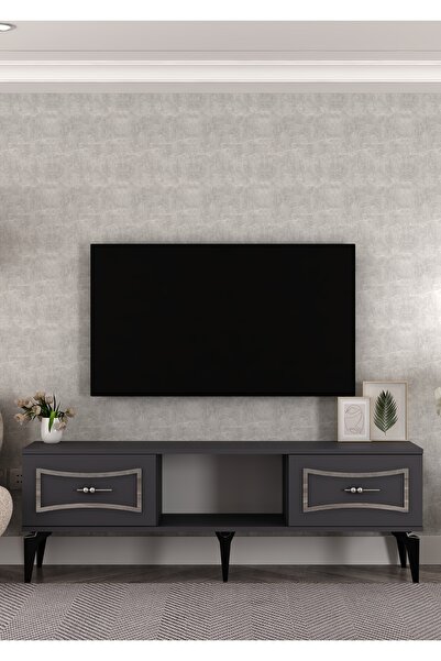 DEMONTE DECOR 1400TV150DD-32 TV SEHPASI ANTRASİT-GÜMÜŞ