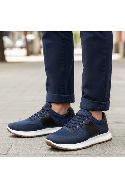 Modlet.ro Men's blue sneakers with laces MOD14204