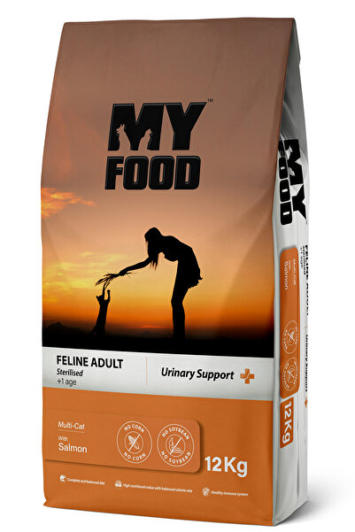 My Food Hrană uscată pisici sterilizate, Super Premium, cu somon, 12 kg, echi...