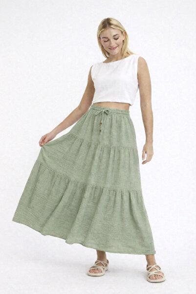 Heaven Ephesus Muslin Skirt - Long Flared Skirt - 2160