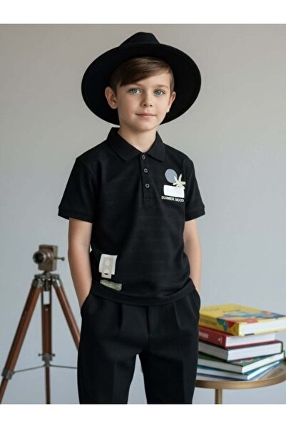 Zekids Μπλουζάκι για αγόρια με γιακά με τύπωμα